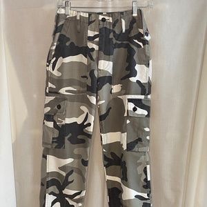 Urban Outfitters Black & White Camo Cargo Pants
